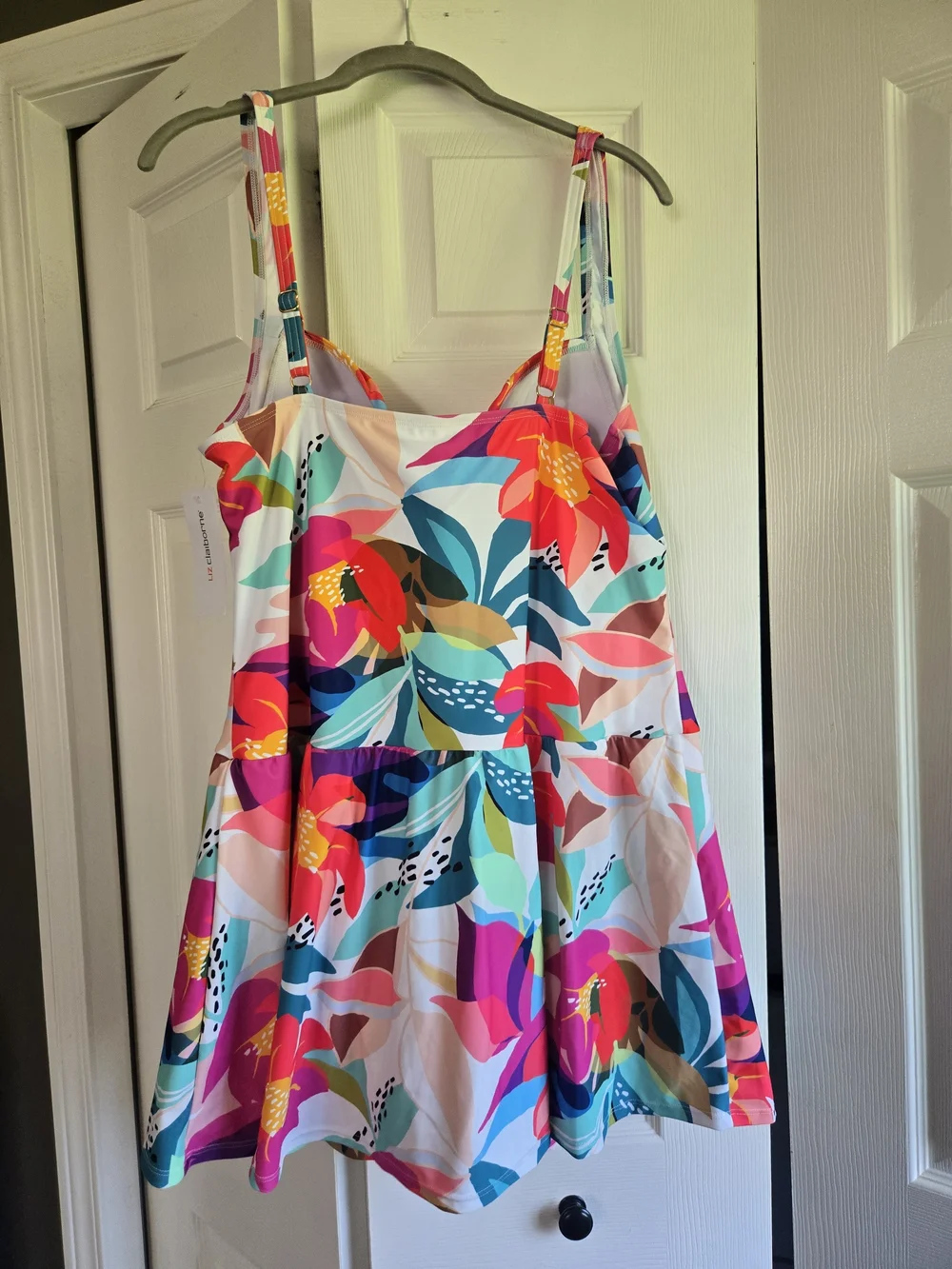 LIZ CLAIBORNE One-Piece Swim Dress 22W Floral